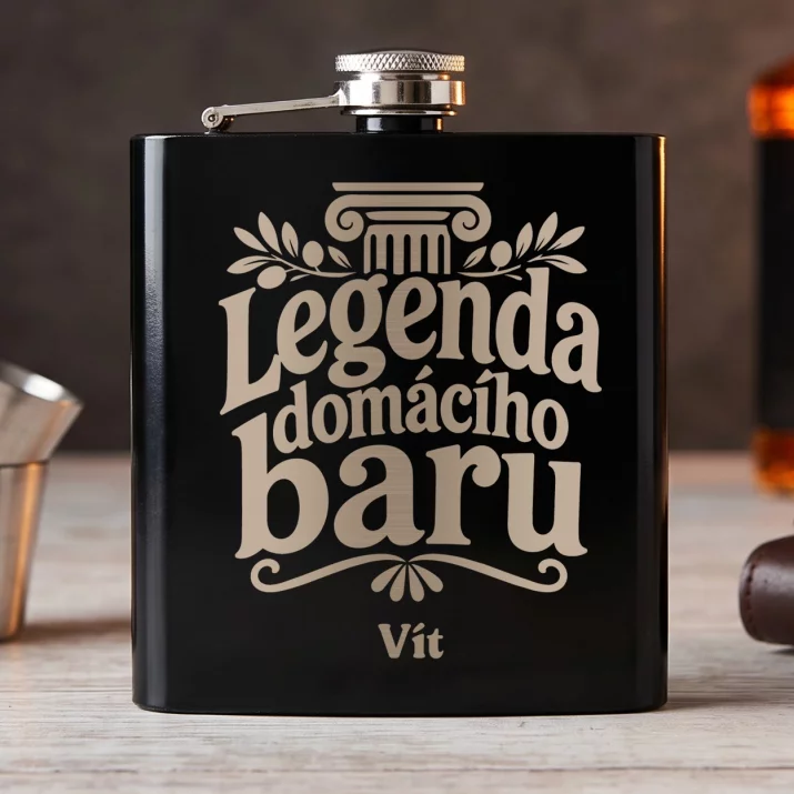 Placatka S Gravírováním K Mikuláši Dárek Pro Muže: Legenda Domácího Baru Placatka S Gravírováním K Mikuláši Dárek Pro Muže: Legenda Domácího Baru
