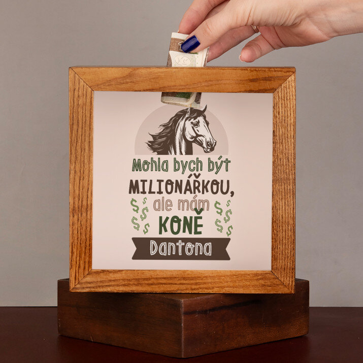 Mohl bych být milionářkou, ale mám koně - Dřevěné prasátko