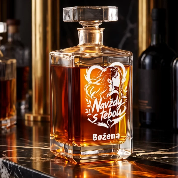 Personalizovaná Karafa Na Whisky Pro Snoubenku Dárek Ke Dni Dívek Pro Ženu: Navždy S Tebou Personalizovaná Karafa Na Whisky Pro Snoubenku Dárek Ke Dni Dívek Pro Ženu: Navždy S Tebou