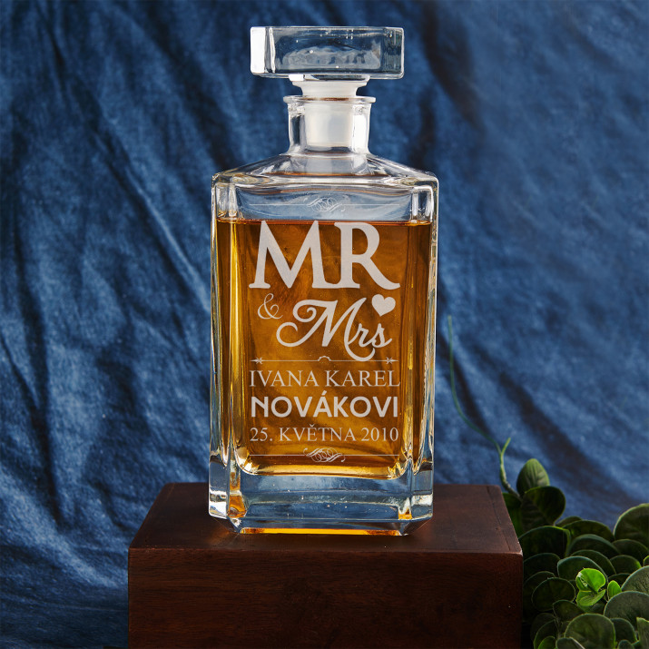 Mr Mrs - Karafa na whisky 0,7l