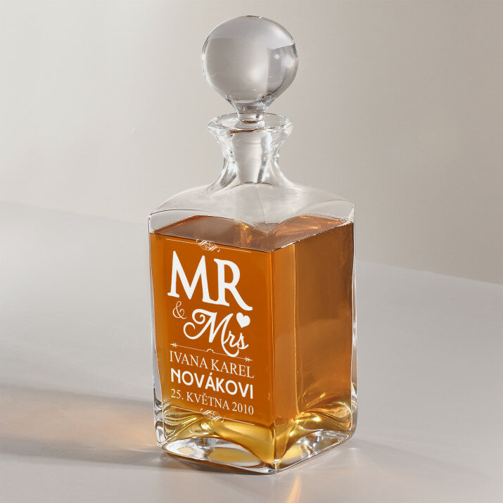 Mr Mrs - Karafa na whisky 1l