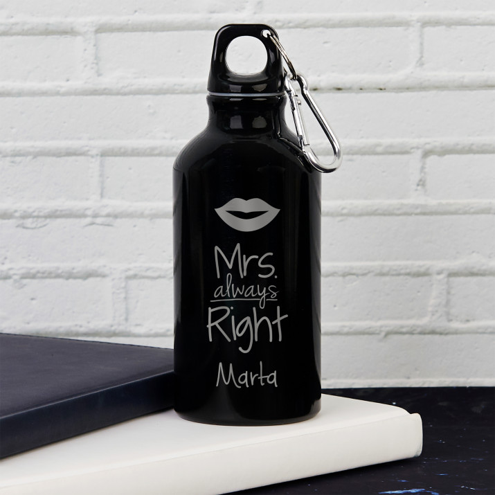 Mrs. Always Right - Láhev na vodu 0,4l s karabinou