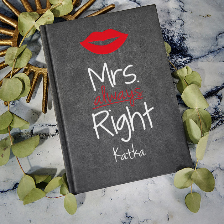 Mrs Always Right - Zápisník A5 s potiskem