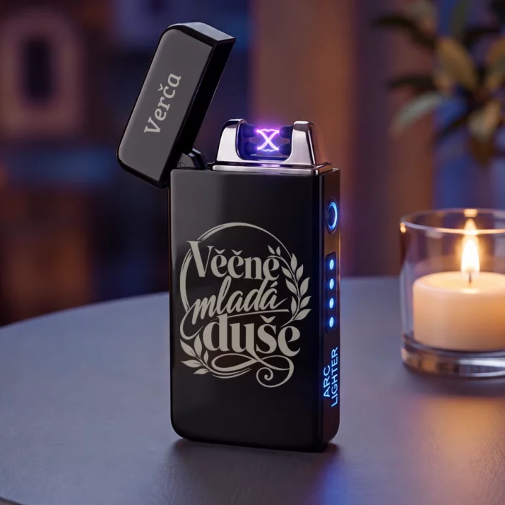 Personalizovaný Plazmový Zapalovač K 60 Dárek K 60 Narozeninám Pro Ženu: Věčně Mladá Duše