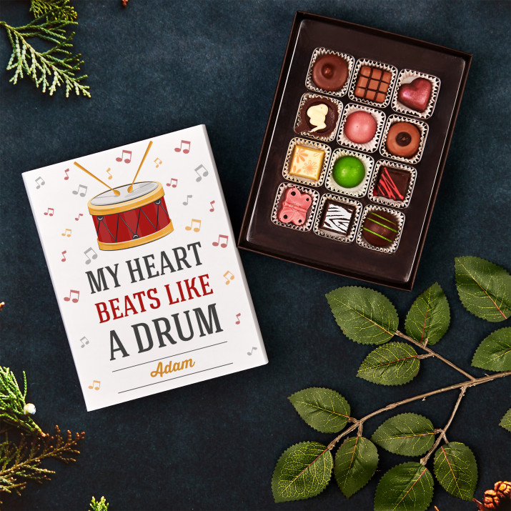 My heart beats like a drum - Belgické čokoládové pralinky