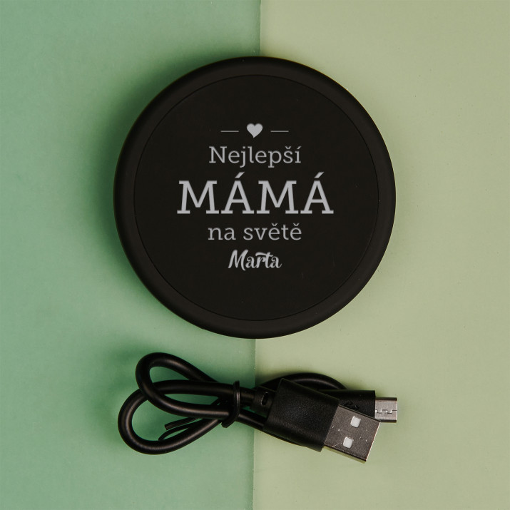 Nejlepší máma - Bezdrátová nabíječka s LED podsvícením