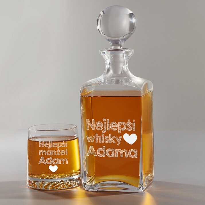 Nejlepší whisky - Skleněná karafa na whisky + sklenice
