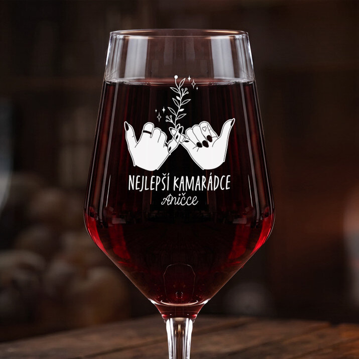 Nejlepší kamarádce - Velká sklenice na víno
