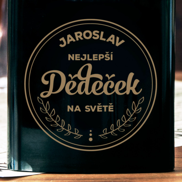 Nejlepší dědeček - Placatka s gravírováním