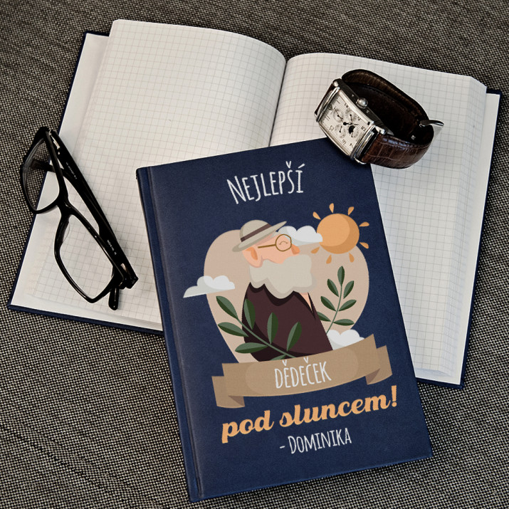 Nejlepší dědeček pod sluncem - Zápisník A5 s potiskem