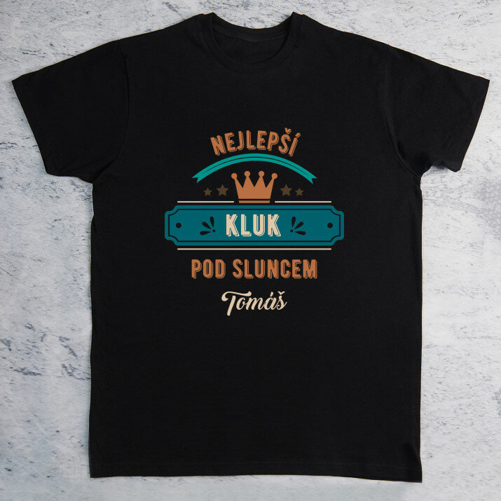 Nejlepší kluk pod sloncem - černé pánské tričko