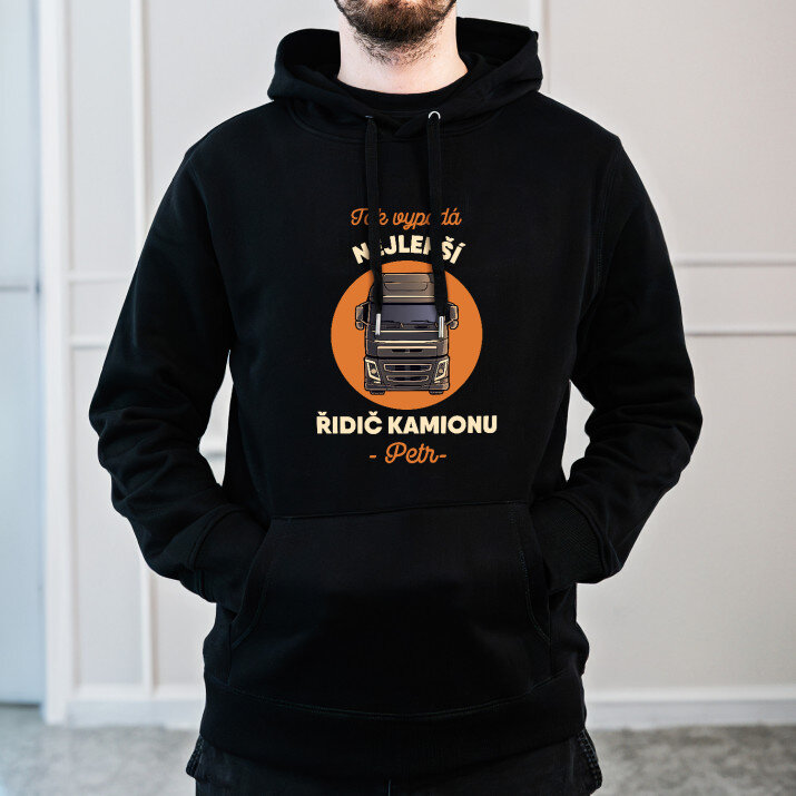 Nejlepší řidič kamionu - Černá pánská mikina