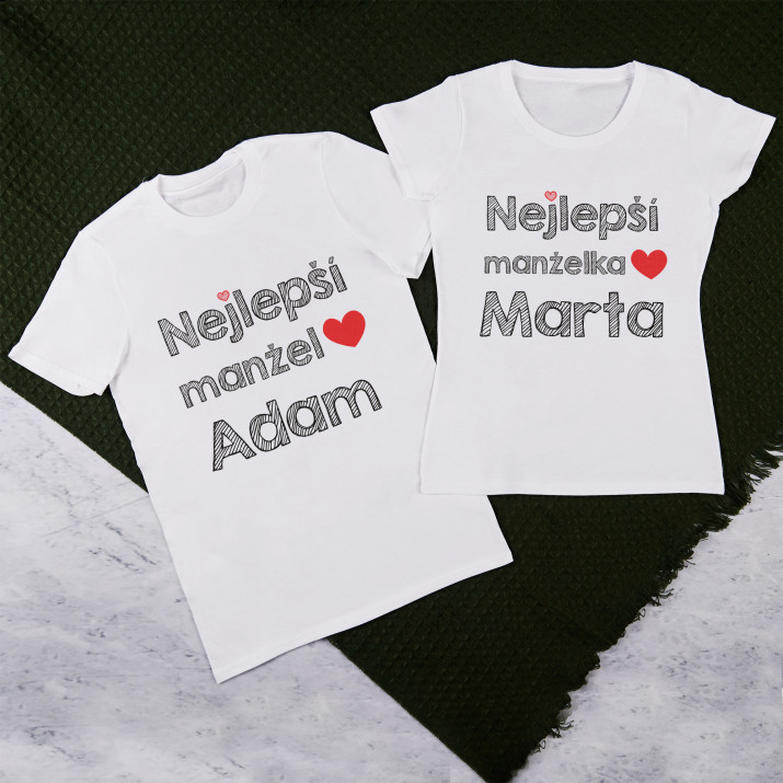 Nejlepší manžel, manželka - Sada triček pro páry