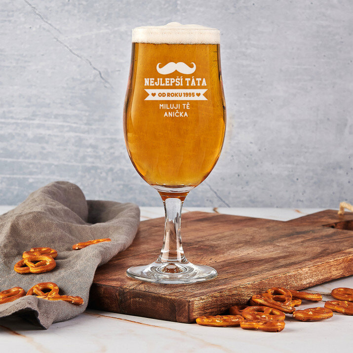 Nejlepší táta – Sklenice na pivo na stopce