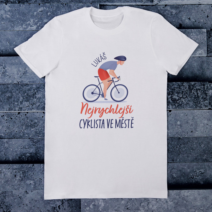 Nejrychlejší cyklista ve městě - Tričko pánské s potiskem
