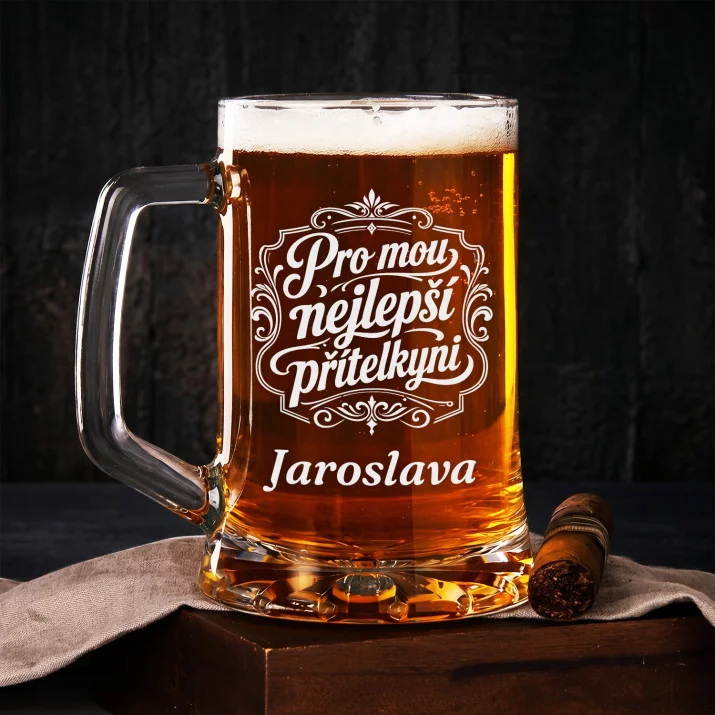 Půllitr Na Pivo Pro Přítelkyni Dárek Ke Dni Dívek Pro Ženu: Retro Milostný Štítek Půllitr Na Pivo Pro Přítelkyni Dárek Ke Dni Dívek Pro Ženu: Retro Milostný Štítek