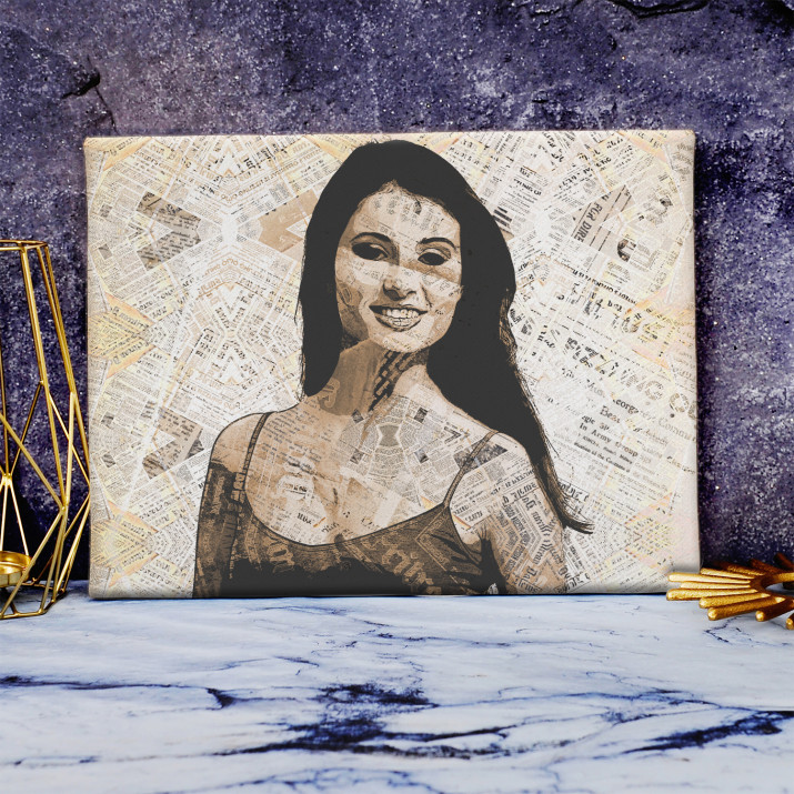 Newspaper Pop Art - Obraz na plátně