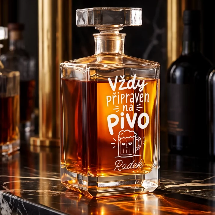 Personalizovaná Karafa Na Whisky K Mikuláši Dárek Pro Muže: Vždy Připraven Na Pivo Personalizovaná Karafa Na Whisky K Mikuláši Dárek Pro Muže: Vždy Připraven Na Pivo