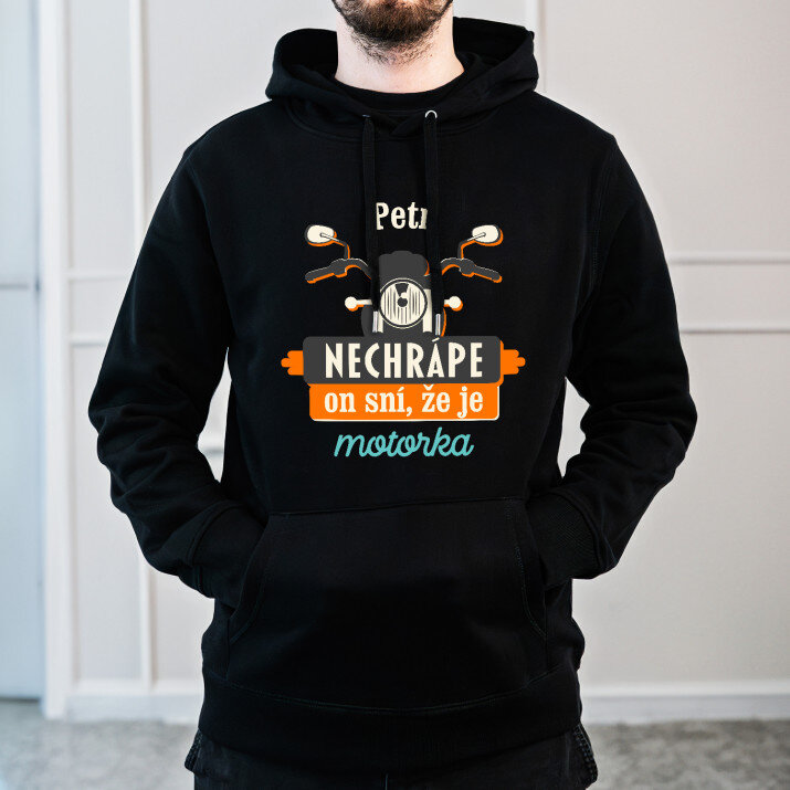 Nechrápe - Černá pánská mikina