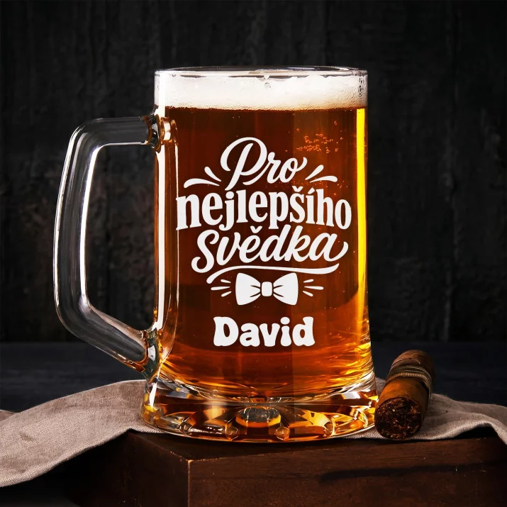 Půllitr Na Pivo Pro Svědka Dárek Pro Muže: Svědkovská Čest Půllitr Na Pivo Pro Svědka Dárek Pro Muže: Svědkovská Čest