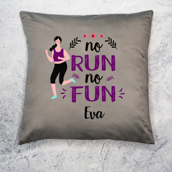 No run no fun - Polštář dekorační