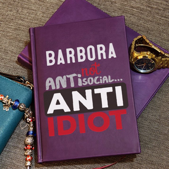 Not antisocial - Zápisník A5 s potiskem