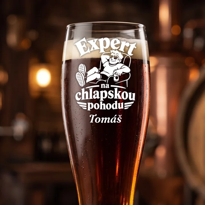Sklenice Na Pivo S Gravírováním K Mikuláši Dárek Pro Muže: Expert Na Chlapskou Sklenice Na Pivo S Gravírováním K Mikuláši Dárek Pro Muže: Expert Na Chlapskou