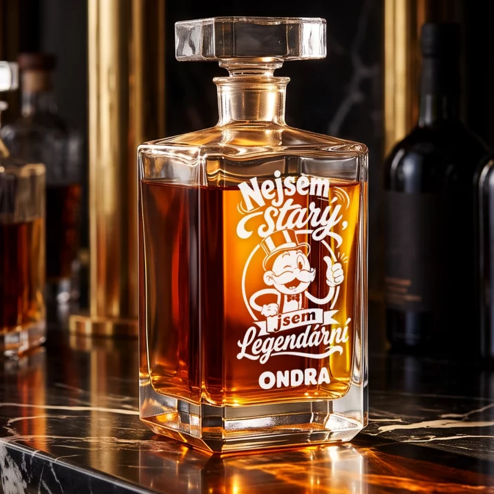 Personalizovaná Karafa Na Whisky K 75 Narozeninám Dárek Pro 75Letého Muže : Nejsem Starý, Jsem