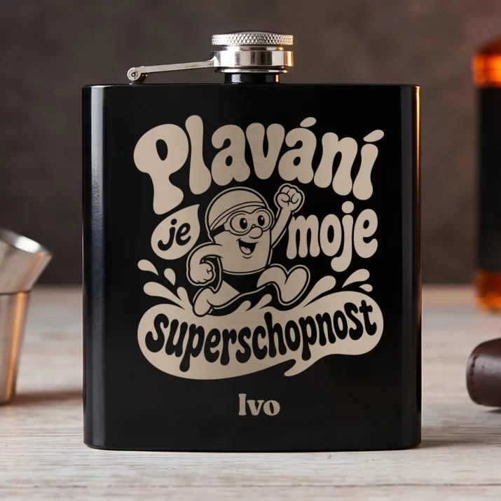 Placatka S Gravírováním Pro Plavce Dárek Pro Muže: Plavání Je Moje Placatka S Gravírováním Pro Plavce Dárek Pro Muže: Plavání Je Moje