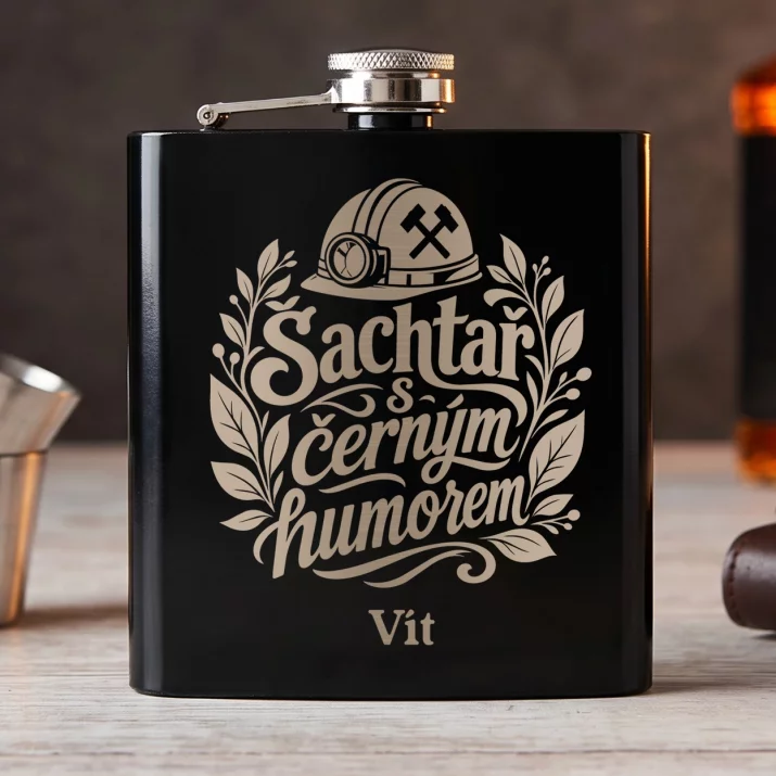 Placatka S Gravírováním Ke Dni Horníků Dárek Pro Horníka Muže: Šachtař S Černým Humorem