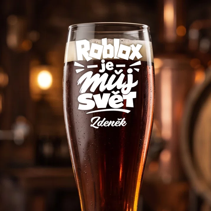 Sklenice Na Pivo S Gravírováním Pro Fanouška Robloxu Dárek Pro Muže: Roblox Je Můj Svět Sklenice Na Pivo S Gravírováním Pro Fanouška Robloxu Dárek Pro Muže: Roblox Je Můj Svět