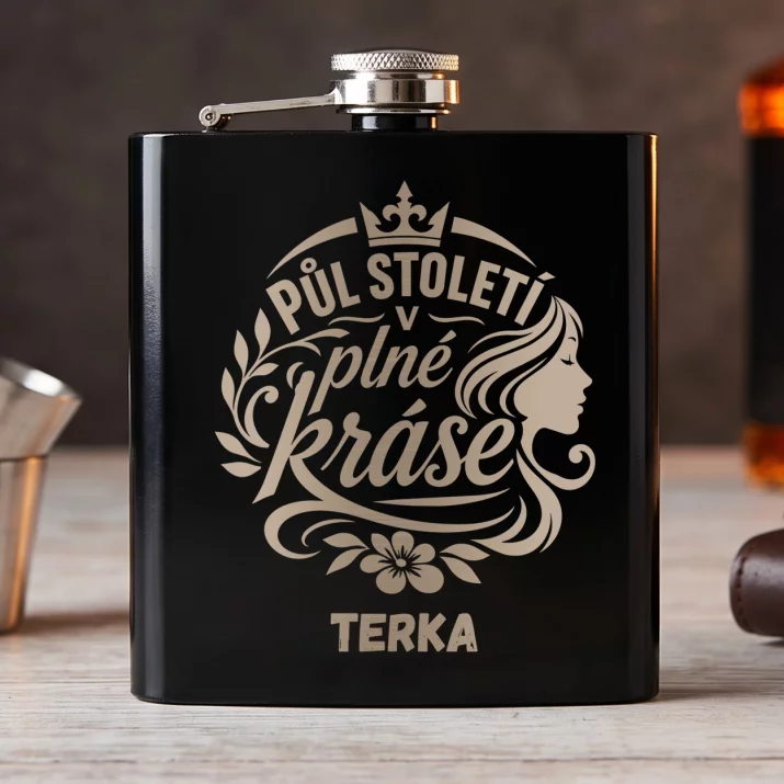 Placatka S Gravírováním K 50 Narozeninám Dárek Pro 50Letou Ženu : Půl Století V Plné Kráse Placatka S Gravírováním K 50 Narozeninám Dárek Pro 50Letou Ženu : Půl Století V Plné Kráse