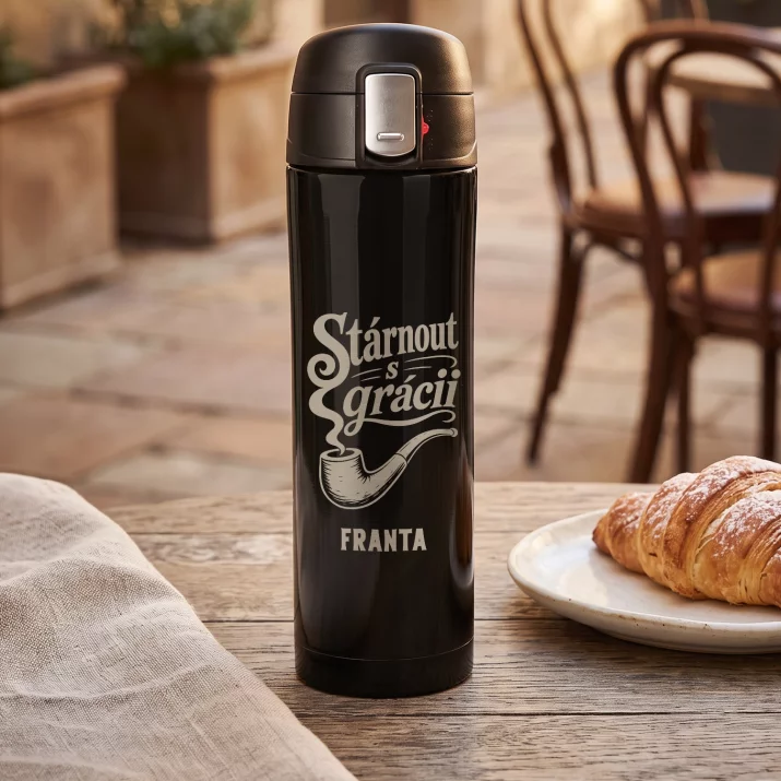 Termohrnek 440ml Pro Zralého Muže Dárek Pro Muže: Stárnout S Grácií