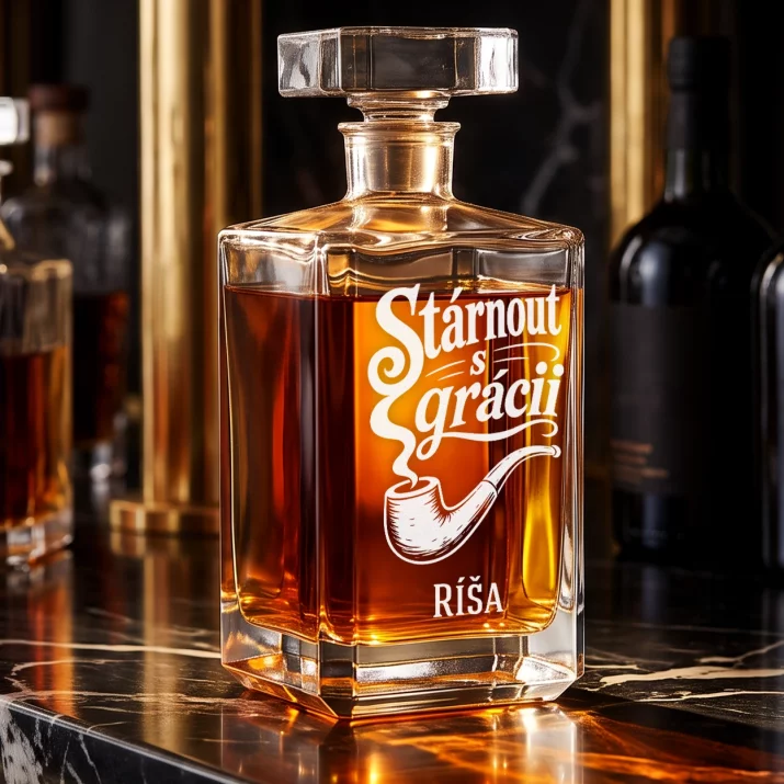 Personalizovaná Karafa Na Whisky Pro Zralého Muže Dárek Pro Muže: Stárnout S Grácií