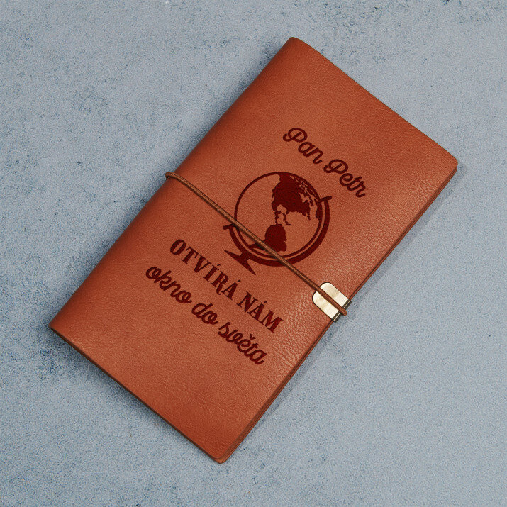 Otvírá nám okno do světa - zápisník v retro stylu