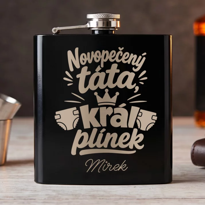 Placatka S Gravírováním Pro Tátu K Prvnímu Dni Otců Dárek Pro Tatínka Muže: Novopečený Táta, Král