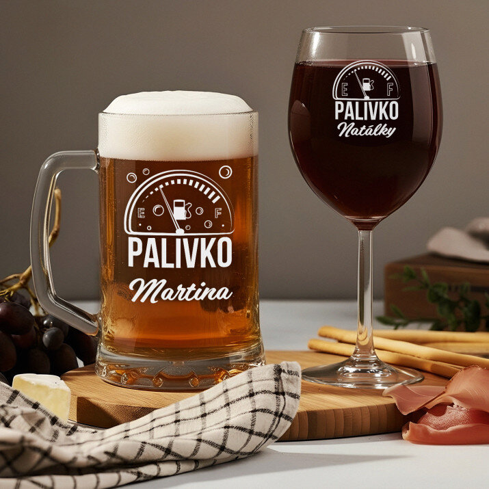 Palivko - Sada krýgl a sklenice na víno