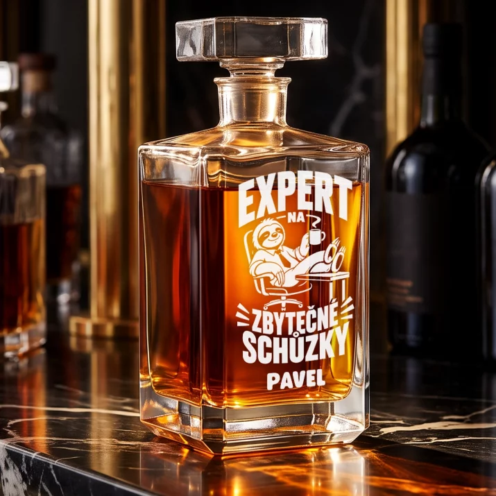 Personalizovaná Karafa Na Whisky Pro Kolegu Dárek Pro Muže: Expert Na Zbytečné Personalizovaná Karafa Na Whisky Pro Kolegu Dárek Pro Muže: Expert Na Zbytečné