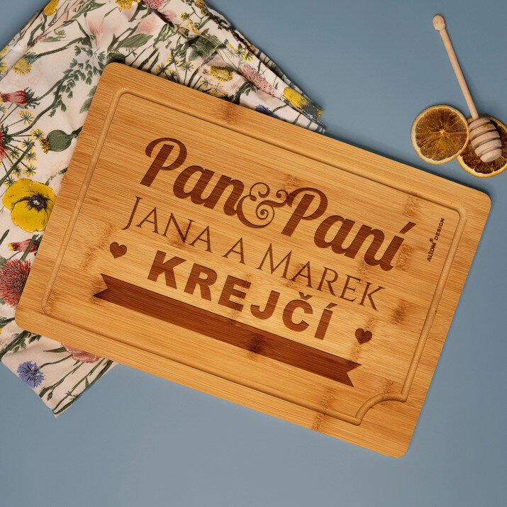 Pan & Paní - Prkénko s gravírováním