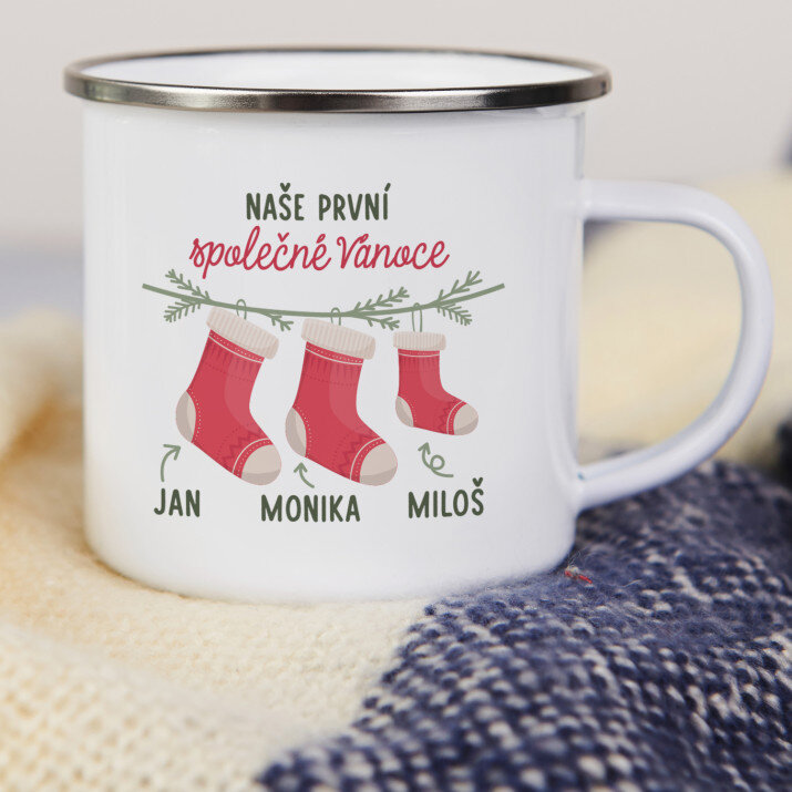 První společné Vánoce - Smaltovaný hrníček