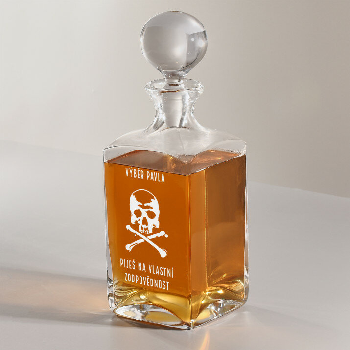 Piješ na vlastní zodpovědnost - Karafa na whisky 1l