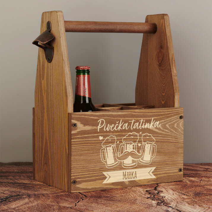 Pivečka tatínka - Nosič na pivo s otvírákem