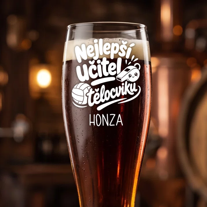 Sklenice Na Pivo S Gravírováním Pro Učitele Tělocviku Dárek Pro Učitelku Ke Dni Učitelů Muže: Nejlepší Učitel Tělocviku