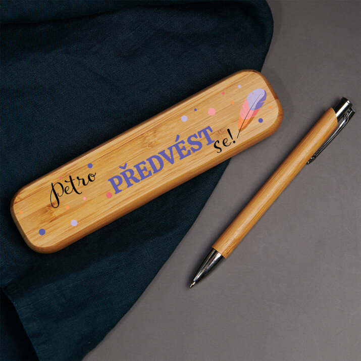 Předvést se - Propisky v dřevěné krabičce