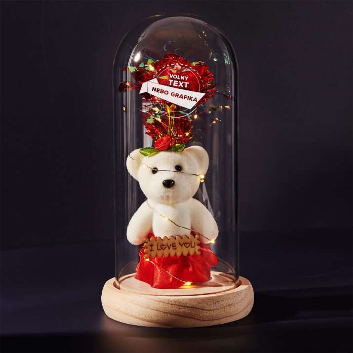 Vlastní projekt - Věčná růže s plyšákem