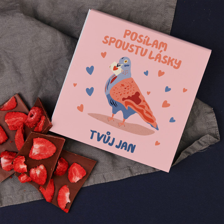 posílám spoustu lásky - Čokoláda s jahodami