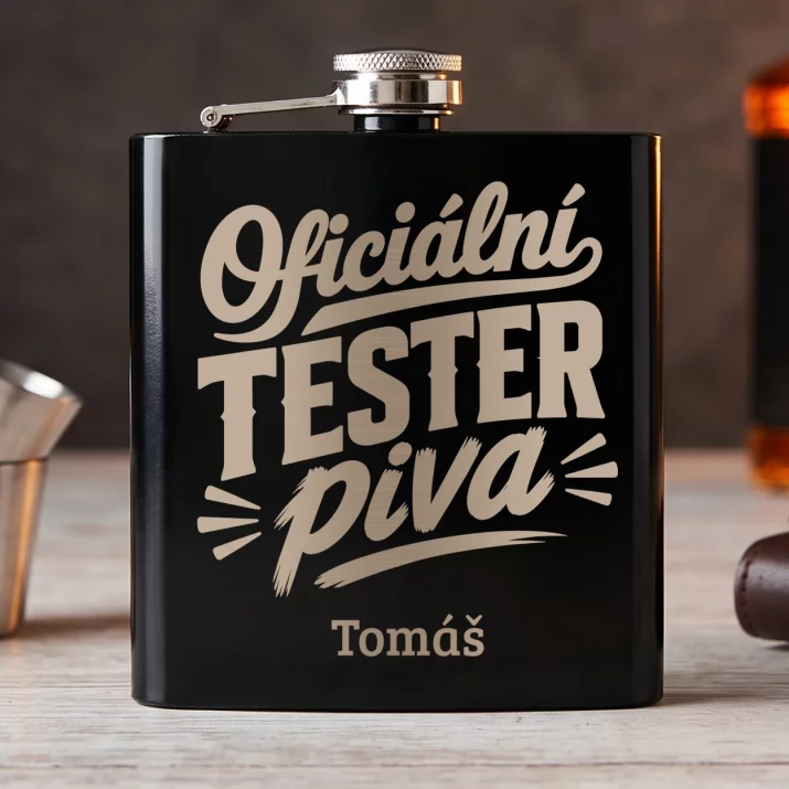 Placatka S Gravírováním Pro Muže Dárek Pro Muže: Oficiální Tester Piva