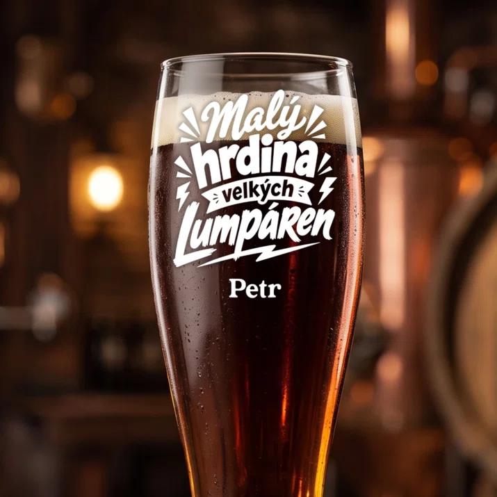 Sklenice Na Pivo S Gravírováním Ke Dni Chlapců Dárek Pro Přítele Muže: Malý Hrdina Velkých