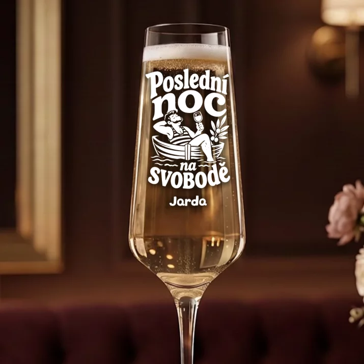 Sklenice Na Šampaňské Pro Ženicha Na Rozlučku Se Svobodou Dárek Pro Muže: Poslední Noc Na Svobodě Sklenice Na Šampaňské Pro Ženicha Na Rozlučku Se Svobodou Dárek Pro Muže: Poslední Noc Na Svobodě