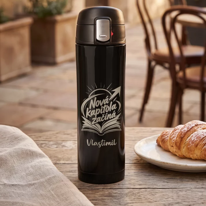 Termohrnek 440ml Pro Absolventa Dárek Pro Muže: Nová Kapitola Začíná